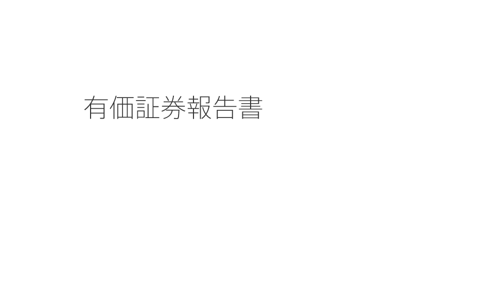 有価証券報告書